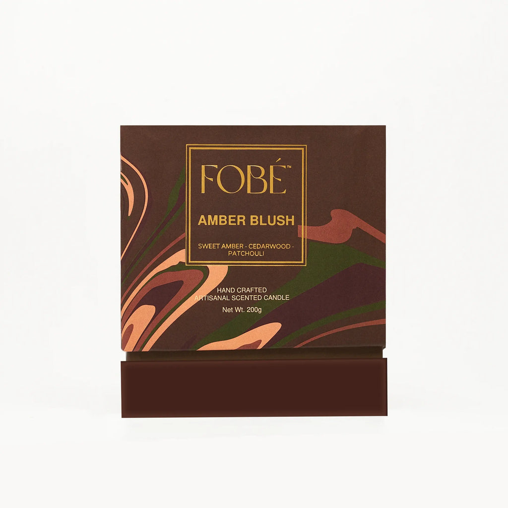 Amber Blush Candle (Sweet Amber - Cedarwood – Patchouli)